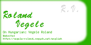 roland vegele business card
